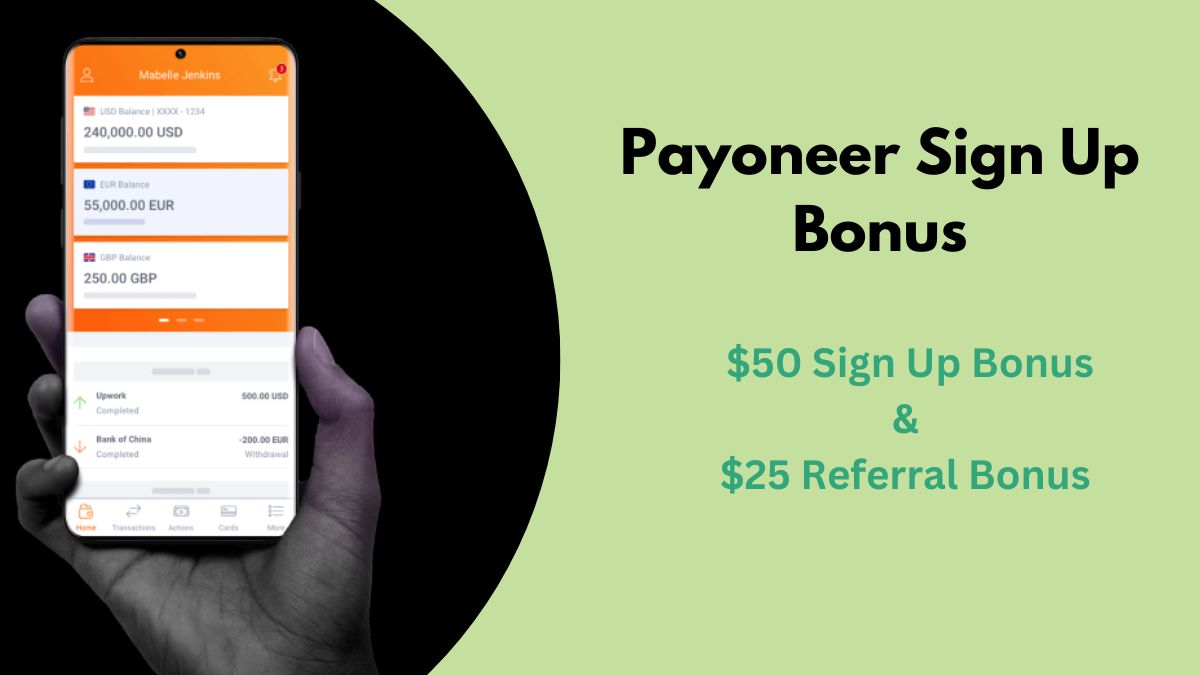 Payoneer sign up bonus