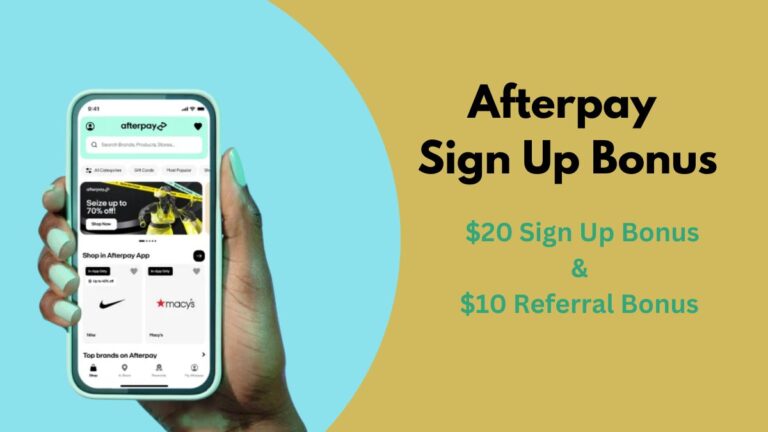 Afterpay sign up Bonus