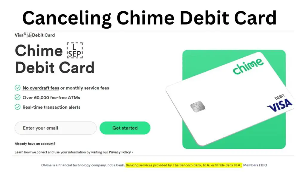 Canceling Chime Debit Card