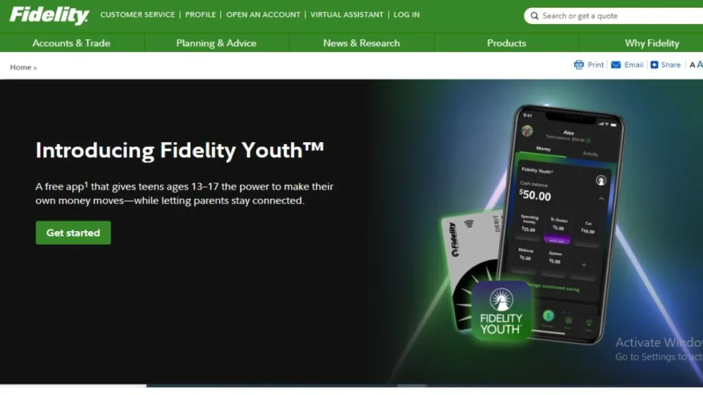 fidelity youth account